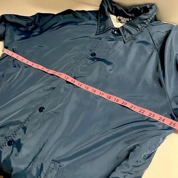 Imperfect vintage Sears windbreaker jacket XL button down pockets elastic cuffs - Picture 8 of 10